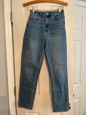 American Age High-Rise Straight Jeans in Medium Blue Wash